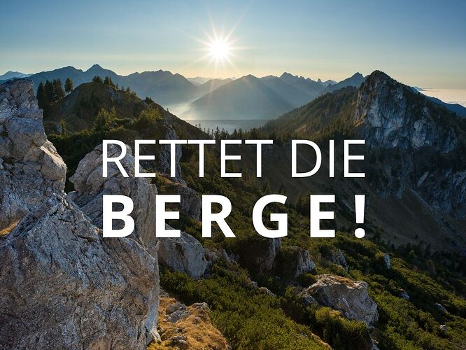 Rettet die Berge-Header-Bild