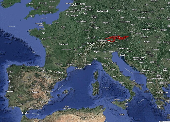 GPS-Daten von Bavaria, Wally, Dagmar und Recka. Datenstand: 23.10.20222